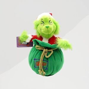 VTG NWT 2000's The Grinch Dr Seuss Stole Christmas‎ Musical Plush Decoration 11"